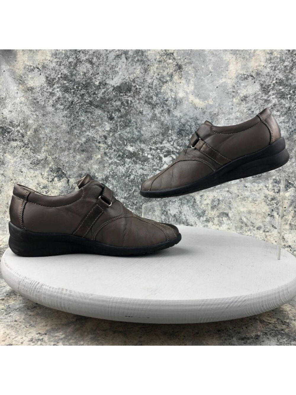 Fidelio Women's Size UK 4 (6.5-7) Hallux Brown Bronze Closed Toe Wedge Shoes - Picture 9 of 15